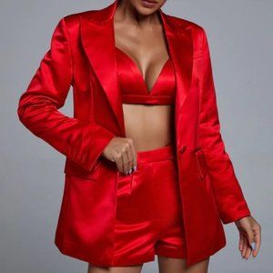 3PC Red Blazer & Short Set - BRAND NEW